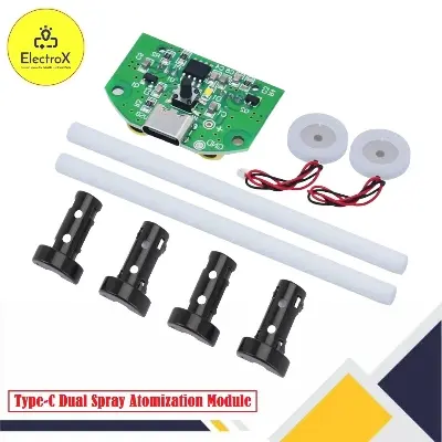 Picture of Double Head DC5V USB Type-C Ultrasonic Humidifier Mist Maker Driver Circuit Board Green