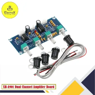 Picture of XH-A901 NE5532 Tone Board preamp Pre-amp With treble bass volume adjustment pre-amplifier Tone Controller For amplifier Board Blue
