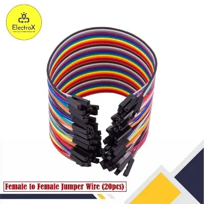 Picture of 20pcs Female to Female Jumper Wire 20cm Dupont Cable For Arduino Breadboard Multicolor