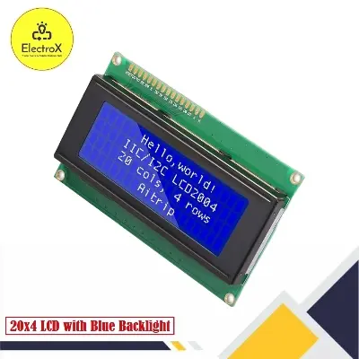 Picture of LCD2004  20x4 2004A Blue Screen SPLC780D Character LCD IIC I2C Serial Interface Adapter Module AIP31066 Blue