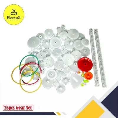 Picture of 75 Pcs Plastic Gear Set – Rack Pulley Gearbox Multicolor