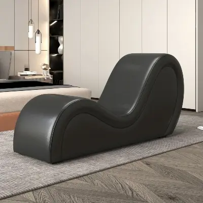 Picture of S-Shaped PU Leather Sofa, Couple Actions of Different Varieties, Bonded Stretch Perfect Couch For living room or Bedroom,  Perfect gift for your special person or lovable Friend