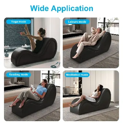 Picture of S-Shaped PU Leather Sofa, Couple Actions of Different Varieties, Bonded Stretch Perfect Couch For living room or Bedroom,  Perfect gift for your special person or lovable Friend