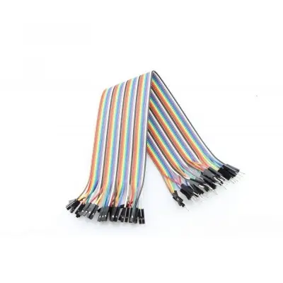 Picture of 20 pcs Male to Female jumper wire - connection wire for breadboard(Multicolor)