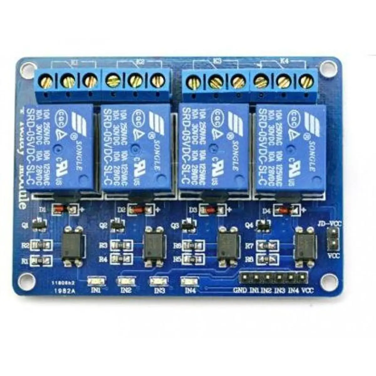 Picture of 4 channel 5v Relay Module(Blue)