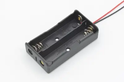 Picture of 2 chamber battery holder for 18650 Batteries(Black)