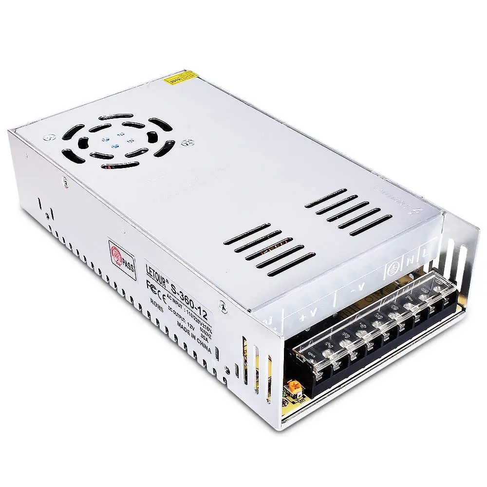 Picture of 220v AC to 12V DC SMPS POWER SUPPLY 30Amp(Silver)