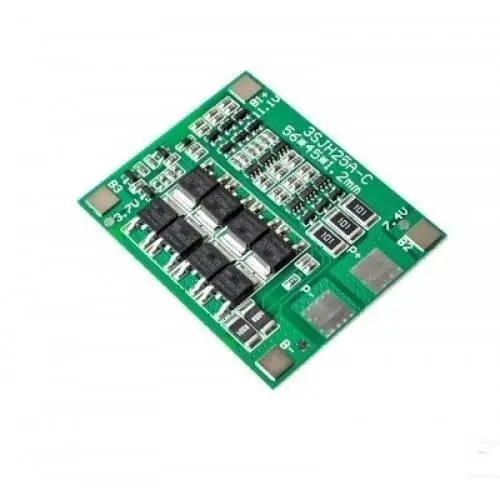 Picture of Advanced 3S 25A 12V Li-ion 18650 Lithium Protection Board | Balanced Version| BMS PCB Guards Against Short Circuit(Green)