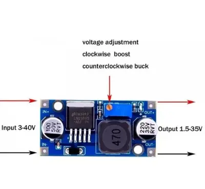 Picture of LM2596 DC-DC Buck Converter Step-Down Power Supply Module-10PC(Blue)
