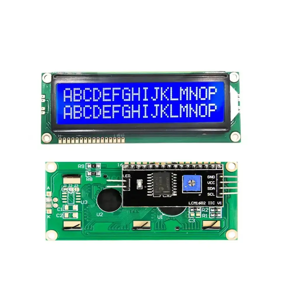Picture of 16X2 Green LCD with I2C display module for Arduino and DIY and Hobby projects(Green)