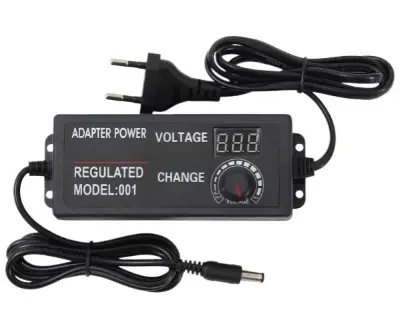 Picture of Adjustable Power Supply  3V-24V 3A  AC-DC Display(Black)