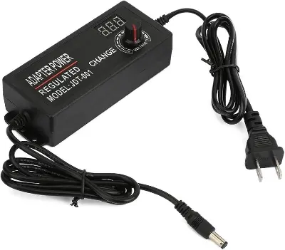 Picture of Adjustable Power Supply  3V-24V 5A  AC-DC Display(Black)