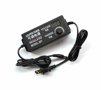 Picture of Adjustable Power Supply  3V-24V 5A  AC-DC Display(Black)