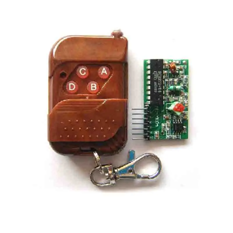 Picture of 4 channel 315mhz RF Remote Control Transmitter and Receiver(Brown)