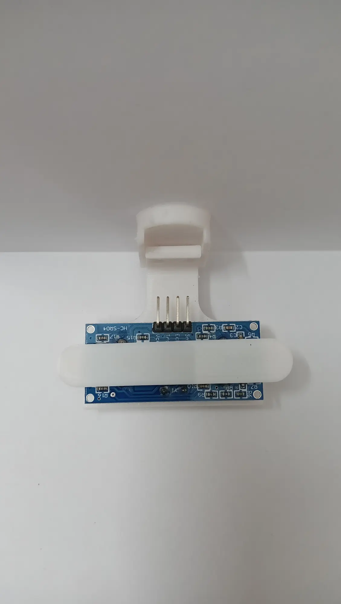 Picture of Ultrasonic Sensor HCSR04 mounting  Bracket (3D Printed) for DIY and Robotics Projects(White)