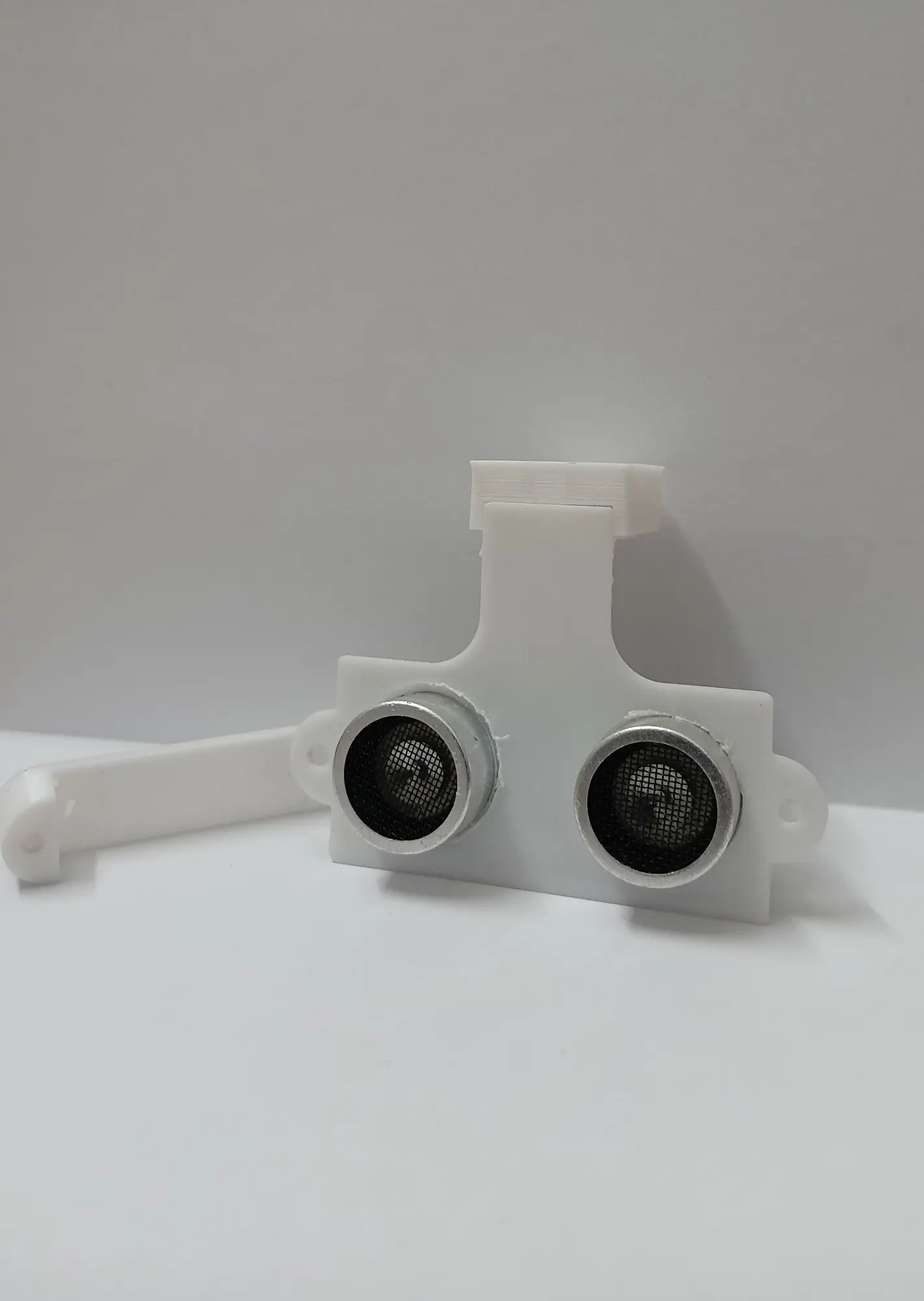Picture of Ultrasonic Sensor HCSR04 mounting  Bracket (3D Printed) for DIY and Robotics Projects(White)
