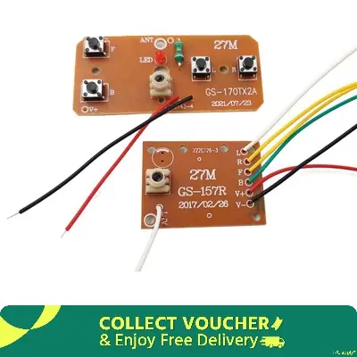 Picture of 27Mhz 4Ch Rc Remote Control Board Two-Way Rc Radio Transmitter And Receiver(Brown)