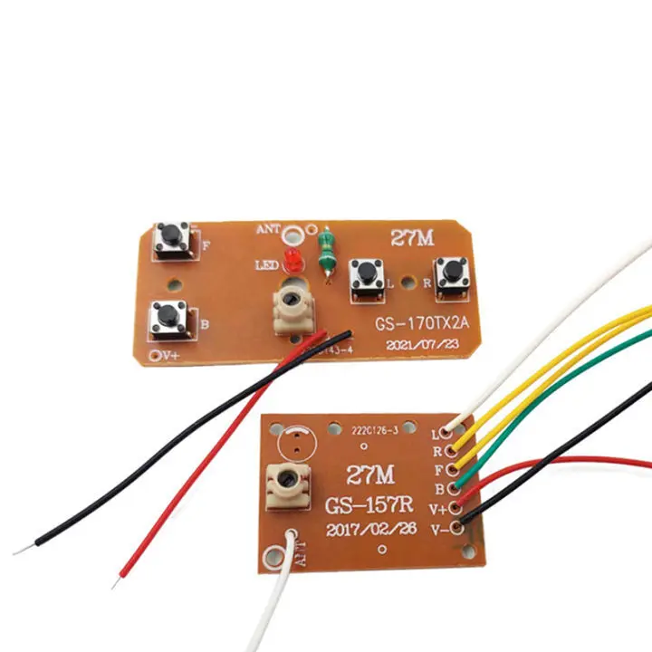 Picture of 27Mhz 4Ch Rc Remote Control Board Two-Way Rc Radio Transmitter And Receiver(Brown)