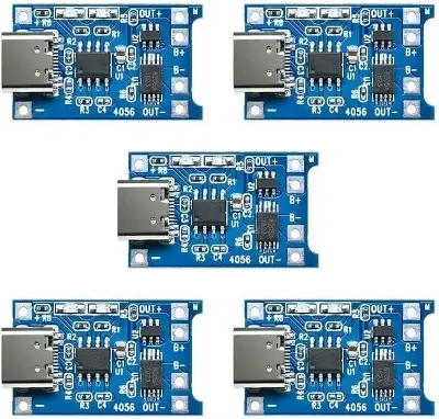Picture of 5 Pcs TP4056 Type-c USB 5V 1A 18650 Lithium Battery Charger Module(Blue)
