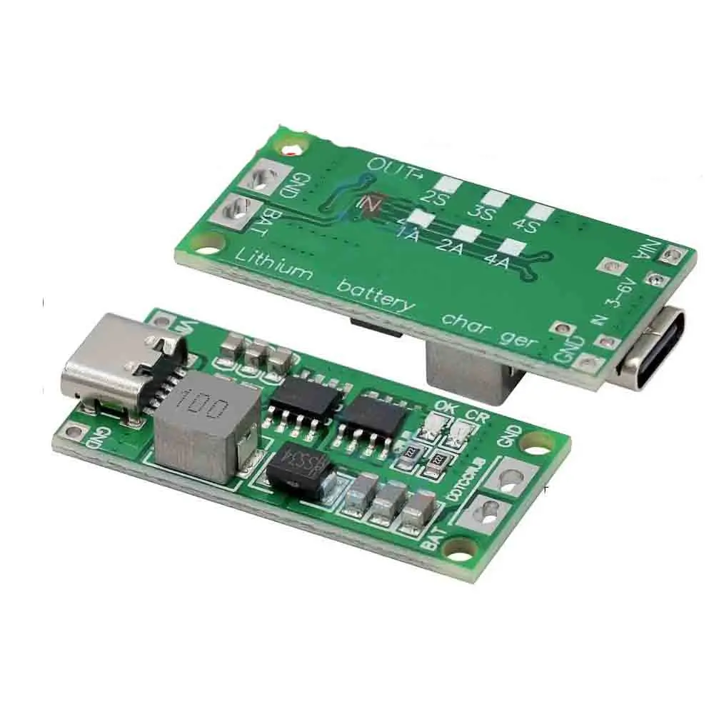 Picture of 2A 3S Type C BMS 18650 Lithium Battery Charger Board Step-up Boost Module for Li-Po Polymer Power Bank(Green)