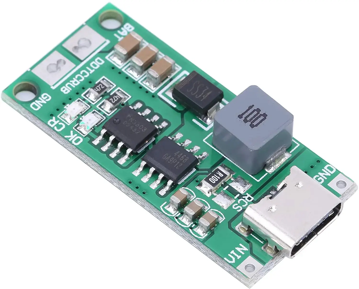 Picture of 2A 3S Type C BMS 18650 Lithium Battery Charger Board Step-up Boost Module for Li-Po Polymer Power Bank(Green)