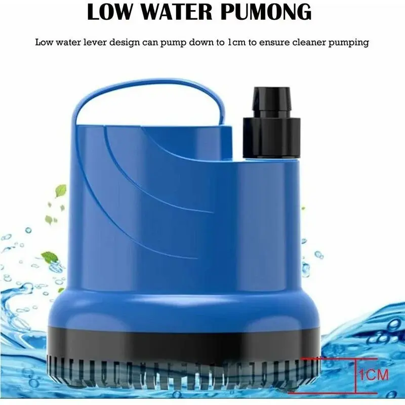 Picture of 25 W Aquarium Submersible Water Pump, Ultra Quiet Water Pump with 1 Nozzle, Multifunctional Water Pump for Pond, Aquarium(Blue,1 kg)
