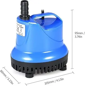Picture of 25 W Aquarium Submersible Water Pump, Ultra Quiet Water Pump with 1 Nozzle, Multifunctional Water Pump for Pond, Aquarium(Blue,1 kg)