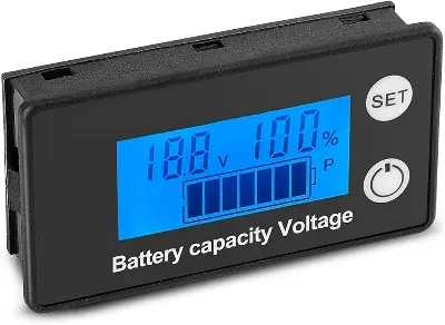 Picture of 12V 24V 48V 72V Battery Capacity Indicator DC 8V-100V Voltmeter(Blue)