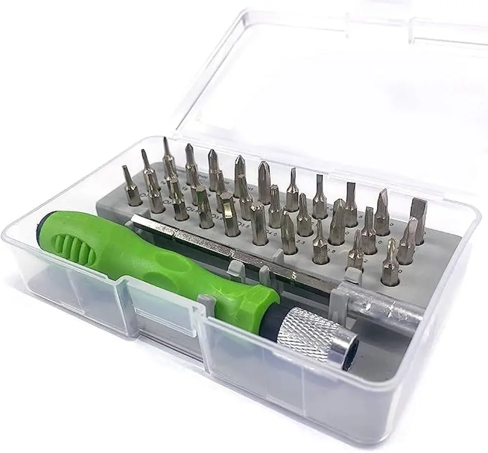 Picture of 32pcs interchangeable mini screwdriver set with extension arm portable pc repair kit(Green)