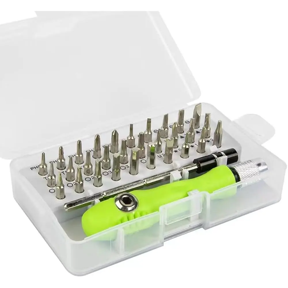 Picture of 32pcs interchangeable mini screwdriver set with extension arm portable pc repair kit(Green)