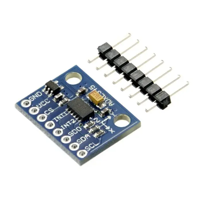 Picture of ADXL345 3 Axis Digital Accelerometer Module ADXL345 Acceleration Of Gravity Tilt Module 8 Pin Leads IIC/SPI Transmission Triple Axis Accelerometer Module I2C Interface ADXL345 Module(Blue)