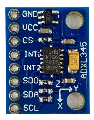 Picture of ADXL345 3 Axis Digital Accelerometer Module ADXL345 Acceleration Of Gravity Tilt Module 8 Pin Leads IIC/SPI Transmission Triple Axis Accelerometer Module I2C Interface ADXL345 Module(Blue)