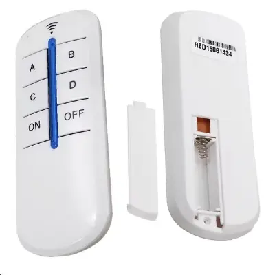 Picture of 4 Channels ON/Off 220V Remote Control Switch Digital Remote Control Switch for Lamp & Light(White)
