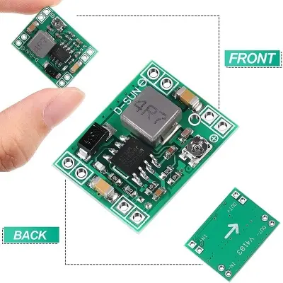 Picture of Mini DC-DC Buck Converter MP1584EN Adjustable Supply Module 24V to 12V 9V 5V 3V Reduced Voltage Regulator(Green)