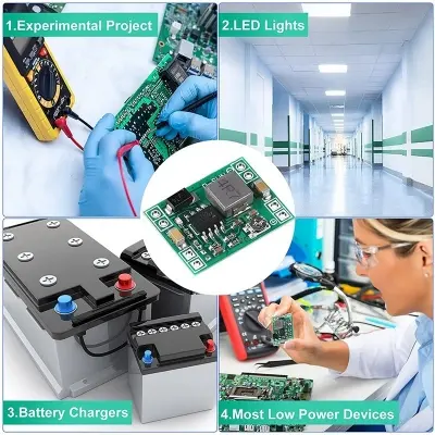 Picture of Mini DC-DC Buck Converter MP1584EN Adjustable Supply Module 24V to 12V 9V 5V 3V Reduced Voltage Regulator(Green)