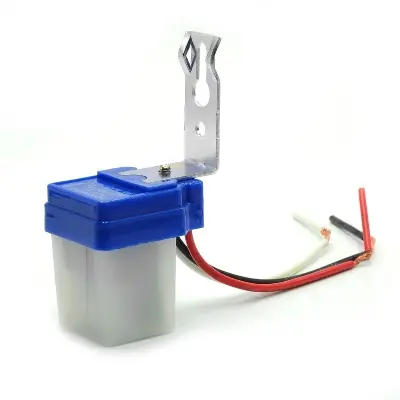 Picture of Automatic On Off Photocell Controller street Lamp Light Switch DC AC 220V 50-60Hz 10A Photo Control Photoswitch Sensor Switch(White)