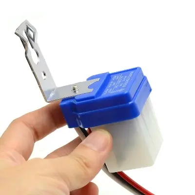 Picture of Automatic On Off Photocell Controller street Lamp Light Switch DC AC 220V 50-60Hz 10A Photo Control Photoswitch Sensor Switch(White)