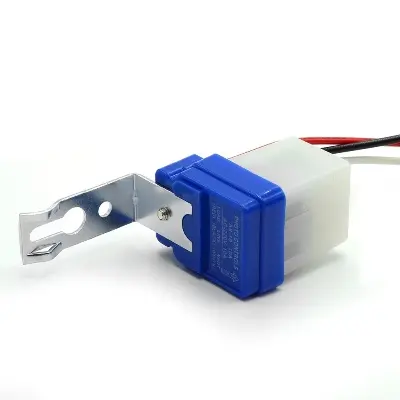 Picture of Automatic On Off Photocell Controller street Lamp Light Switch DC AC 220V 50-60Hz 10A Photo Control Photoswitch Sensor Switch(White)