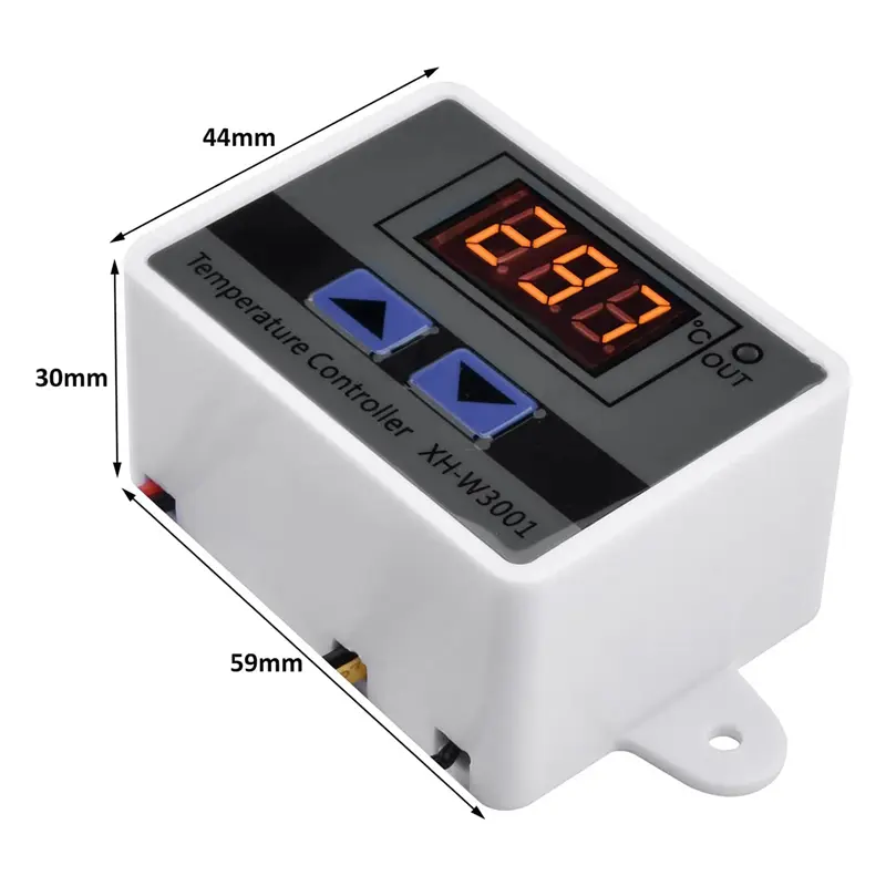 Picture of XH-W3001 AC 220V 1500W Temperature Controller Thermostat Control Switch With Digital LED for heater, incubator use(White)