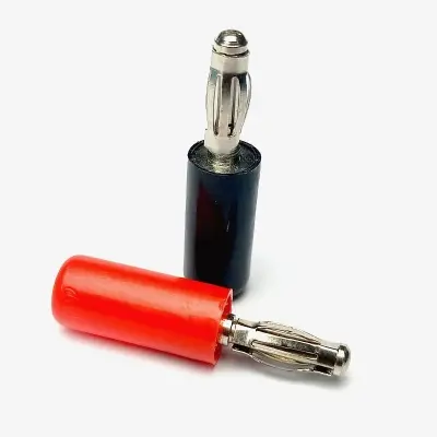 Picture of Banana Plug Male 4mm connector - 1 Pair Black and Red(Black)