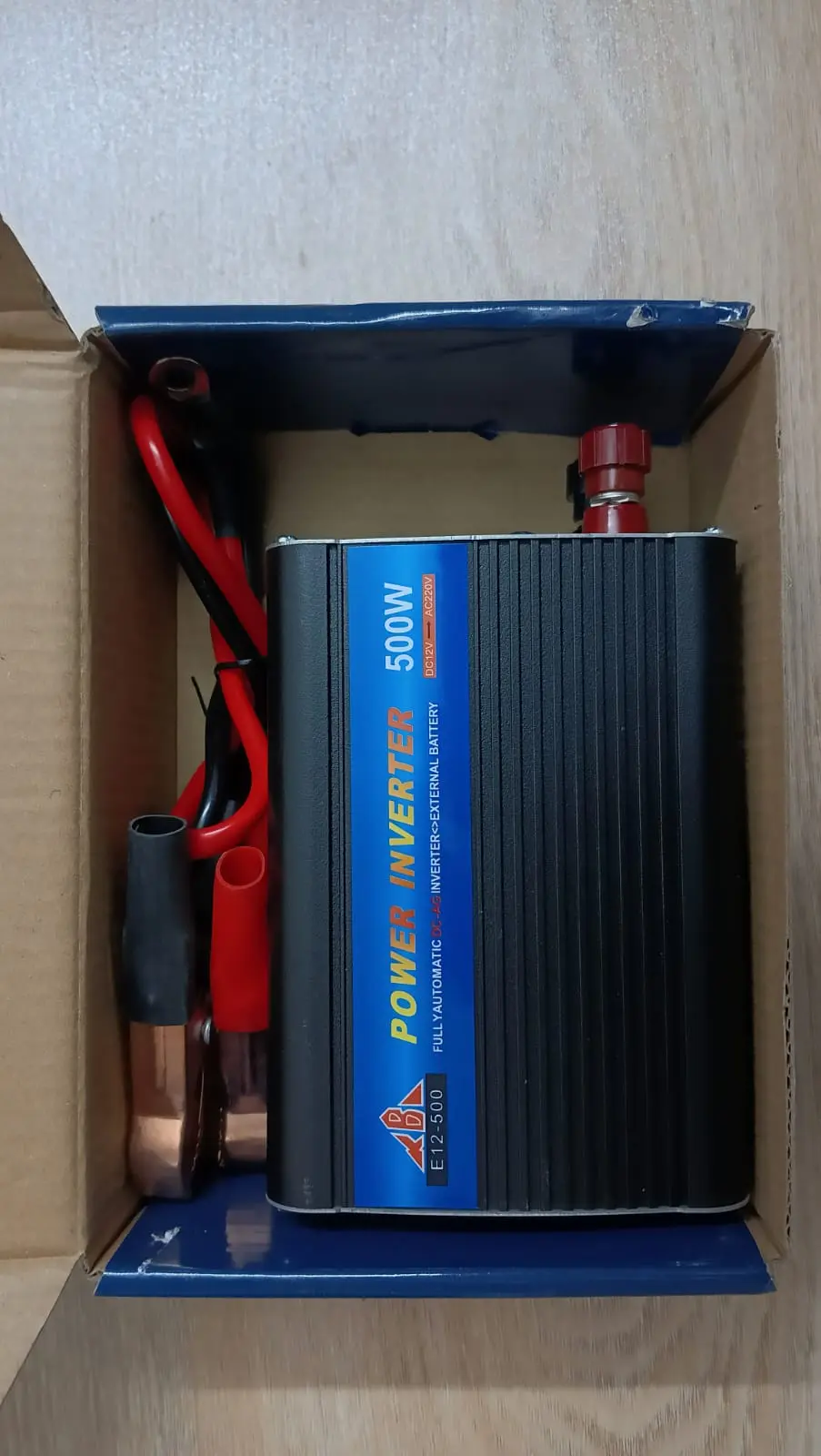 Picture of 500W Power Inverter 12V DC to 220V AC - High-Efficiency Portable Power Converter(Black)