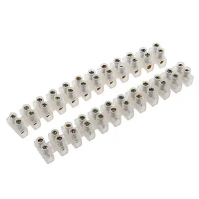Picture of Terminal Block Connector Strip 16 A 12 way wire connector(White)