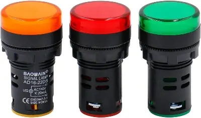 Picture of Industrial Indicator Light JiGoIndia with 22mm Mounting Hole – LED, Waterproof, Signal, Pilot Lamp for Machinery and Control Panels