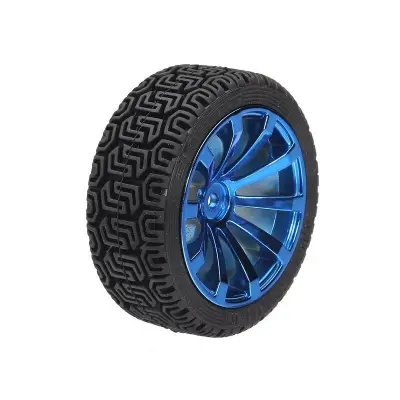Picture of 65mm Rubber Wheel with Motor Mounting Bracket(Blue)