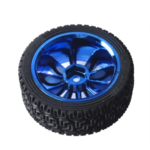 Picture of 80mm Rubber Wheel – For RC Cars & Robotics Applications(Blue)