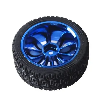Picture of 80mm Rubber Wheel – For RC Cars & Robotics Applications(Blue)