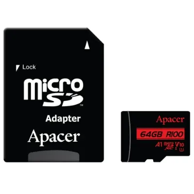 Picture of Apacer 64GB microSDXC UHS-I U1, Class10, R100 with Rasbian OS(64GB)