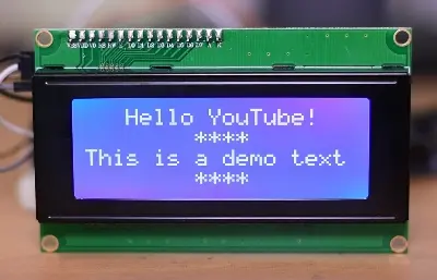 Picture of 20x4 2004 White on Blue Character LCD with Backlight(Blue)