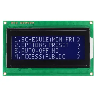 Picture of 20x4 2004 White on Blue Character LCD with Backlight(Blue)