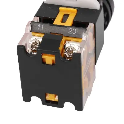 Picture of LA38/203 22mm Panel Mounted NO/NC DPST 3 Position Rotary Selector Switch (LA38 / 203 22mm Interruptor selector(Black)